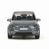 Машина инерционная ТЕХНОПАРК 12см Tesla model x plaid металлическая, MODELX-12-GY-WOD