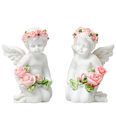  Фигурка полистоун "Ангел с бутонами роз" МИКС 5,8х3,3х3,7 см 1541450 