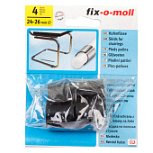 fix-o-moll Накладка-кольцо для меб. ножек D24-26мм (черный 4 шт)
