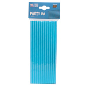 Трубочки одноразовые для напитков 25 шт. "Party go", blue (197 мм)