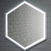 Зеркало с LED подсветкой Тирана 606x700 GL7058Z Домино Зеркало с LED подсветкой Тирана 606x700 GL7058Z Домино