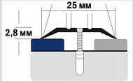  Порог-стык 25мм махагон 1.8м А1 КД 