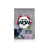  Сухой корм для кошек AlphaPet WOW Superpremium, 350 г, утка и потрошки 