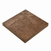  Полимер-песчанная плитка "Дикий камень" 330х330х25, шоколад 