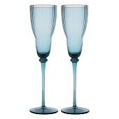  Набор бокалов для шампанского BILLIBARRI Nubina 190мл, 2шт, синий 
