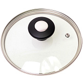 Крышка стеклянная 18см с металлическим ободком 811 Крышка стеклянная 18см с металлическим ободком 811