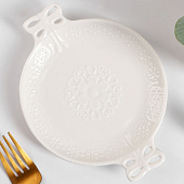 Блюдо керамическое «Сьюзен», 18х13,5 см, цвет белый 7610840 Блюдо керамическое «Сьюзен», 18х13,5 см, цвет белый 7610840