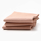  Набор кухонных полотенец (вафля) 35х60 Доляна коричнево-серый 3шт 