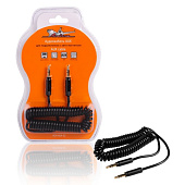 Кабель AUX 3,5мм 2м шнур спираль Черный AIRLINE ACH-AUX-22 Кабель AUX 3,5мм 2м шнур спираль Черный AIRLINE ACH-AUX-22