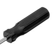 Отвертка SL6х100мм, углеродистая сталь, черная пластиковая рукоятка // Sparta Отвертка SL6х100мм, углеродистая сталь, черная пластиковая рукоятка // Sparta