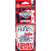 Ароматизатор подвесной картон AURA FRESH COUNTRY Strawberry Клубника Ароматизатор подвесной картон AURA FRESH COUNTRY Strawberry Клубника