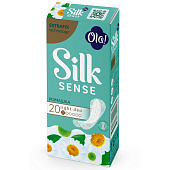  Ежедневные гигиенические прокладки Ola Silk Sense Light стринг-мультиформ Ромашка 20шт 