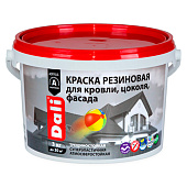  "DALI" краска резиновая для кровли, цоколя, фасада, серый графит - 3 кг 