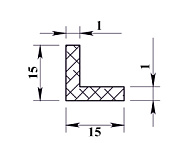 Алюминиевый уголок 15х15х1мм 1м Алюминиевый уголок 15х15х1мм 1м