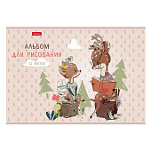 Альбом для рисования А4 12л скрепка Олененок серия 12А4В