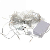 Гирлянда для улицы БАХРОМА ш3мх в 40/60см 100 ламп LED, прозр. провод, 8 реж, IP-54, Белый (соединение)