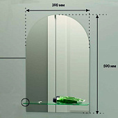  Зеркало Арка с полкой 39х59 Континент 