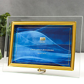 Фоторамка 10х15 GT 134/G стекло с золотом 7046296 Фоторамка 10х15 GT 134/G стекло с золотом 7046296