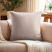  Наволочка 45х45 декоративная Этель бежевый, рогожка, 9656454 