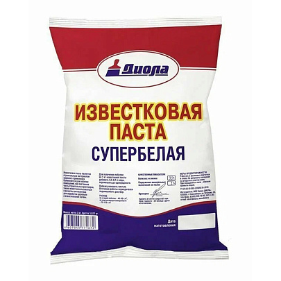 Известь-паста отбеленная 15кг Пакет/Диола Известь-паста отбеленная 15кг Пакет/Диола