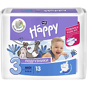 Подгузники Bella Happy Миди (5-9кг) 13шт