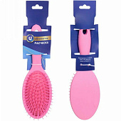  Расческа массажная Lady Brush, форма овальная, цвет фуксия, 22,5х7см 452-0618 