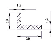  Алюминиевый уголок Серебро 20х10х1,2мм 2м 