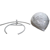  Кресло подвесное Сфера до 120 кг арт. CN800-2024 (стойка+основание черный, корзн.корич., подушка бежевая) 