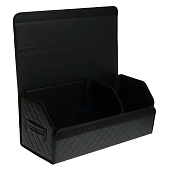 Органайзер кофр в багажник автомобиля Cartage саквояж, экокожа стеганая, 70х30х30 см, черный Органайзер кофр в багажник автомобиля Cartage саквояж, экокожа стеганая, 70х30х30 см, черный