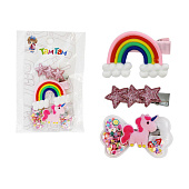 Набор заколок для волос Сказка, 3 шт, (звезда 1шт, радуга 1 шт, единорог 1 шт) Набор заколок для волос Сказка, 3 шт, (звезда 1шт, радуга 1 шт, единорог 1 шт)