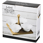 Менажница lefard на деревянной подставке с ручкой 21х21х5 см 474-040 Менажница lefard на деревянной подставке с ручкой 21х21х5 см 474-040