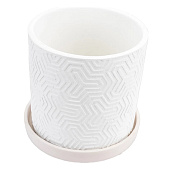 Горшок Тринити №2. 1,8л, белый цилиндр Горшок Тринити №2. 1,8л, белый цилиндр