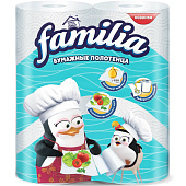 Бумажные полотенца Familia 2 слоя 2 рулона Бумажные полотенца Familia 2 слоя 2 рулона
