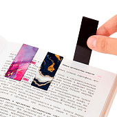 Закладки для книг магнитные FUNSTER "ABSTRACTION", 6 штук, 60x20 мм, микс, 5 дизайнов, 116653