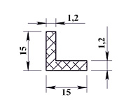 Алюминиевый уголок Серебро 15х15х1,2мм 2м Алюминиевый уголок Серебро 15х15х1,2мм 2м