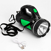 Фонарь светодиодный аккумуляторный ручной 5 Вт, 140 лм, 1800 мАч, USB Фонарь светодиодный аккумуляторный ручной 5 Вт, 140 лм, 1800 мАч, USB