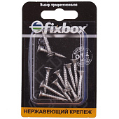 Саморезы универсальные нерж. ШУж 4,0х25мм, потайная голова, 12шт, Fixbox Саморезы универсальные нерж. ШУж 4,0х25мм, потайная голова, 12шт, Fixbox