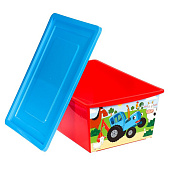  Ящик для игрушек, с крышкой, «Синий трактор», объём 30 л 7800288 