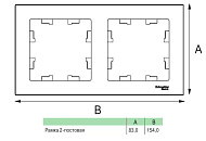  Рамка для розеток и выключателей, 2 поста, цвет белый, SE AtlasDesign 
