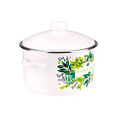 Кастрюля эмал 3,0л Травы и специи 01-Б1612/4М Кастрюля эмал 3,0л Травы и специи 01-Б1612/4М