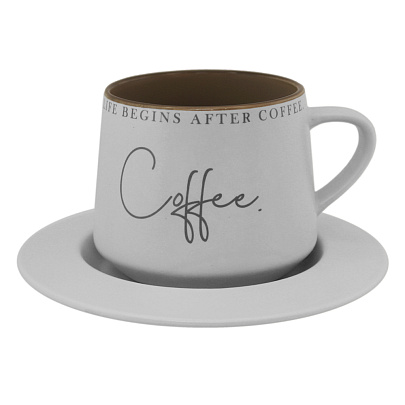  Чайная пара Coffee, светло-серый KRJYD1104-W23012-1 