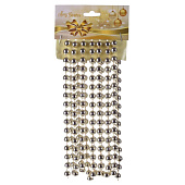  Бусы декоративные - шары, 2,7м, пластик, золото 722778 