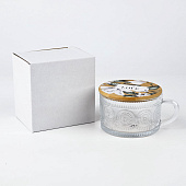 Кружка с крышкой стеклянная Дорого внимание «With love», 450 мл 10576098 Кружка с крышкой стеклянная Дорого внимание «With love», 450 мл 10576098