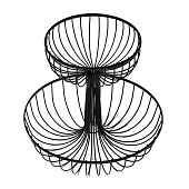 Фруктовница Доляна «Эстетика», 33х33х30,5 см, чёрная 4694164 Фруктовница Доляна «Эстетика», 33х33х30,5 см, чёрная 4694164