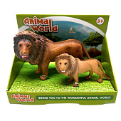 Набор животные Лев, 2 шт, 14х10х8 см, коробка, TBS020 Набор животные Лев, 2 шт, 14х10х8 см, коробка, TBS020