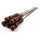 Шампур Шар 630х12х2,5 мм прямой с дерев.ручкой 2К-410 Д2516 Шампур Шар 630х12х2,5 мм прямой с дерев.ручкой 2К-410 Д2516