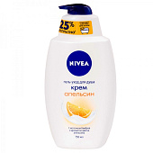 Гель для душа Nivea женский Крем Апельсин 750мл Гель для душа Nivea женский Крем Апельсин 750мл