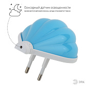  Ночник Воздушный шар LED датчик освещ 220В белый/голубой /ЭРА 