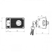 Замок накладной ЗН1-3 бронза Зенит Замок накладной ЗН1-3 бронза Зенит