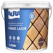 Декоративно-защитная лазурь для древесины "Aura Fasad Lazur" палисандр 9л Декоративно-защитная лазурь для древесины "Aura Fasad Lazur" палисандр 9л